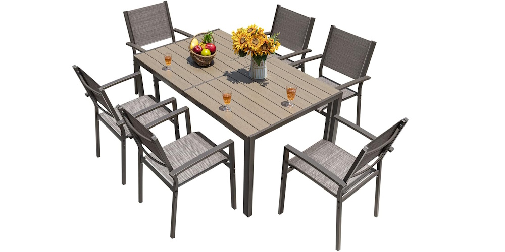 Homall 7 Pieces Patio Dining Set