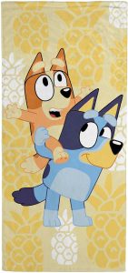 Jay Franco Bluey & Bingo Kids Bath Pool Beach Towel - Super Soft & Absorbent 100% Cotton Towel, Measures 28 x 58