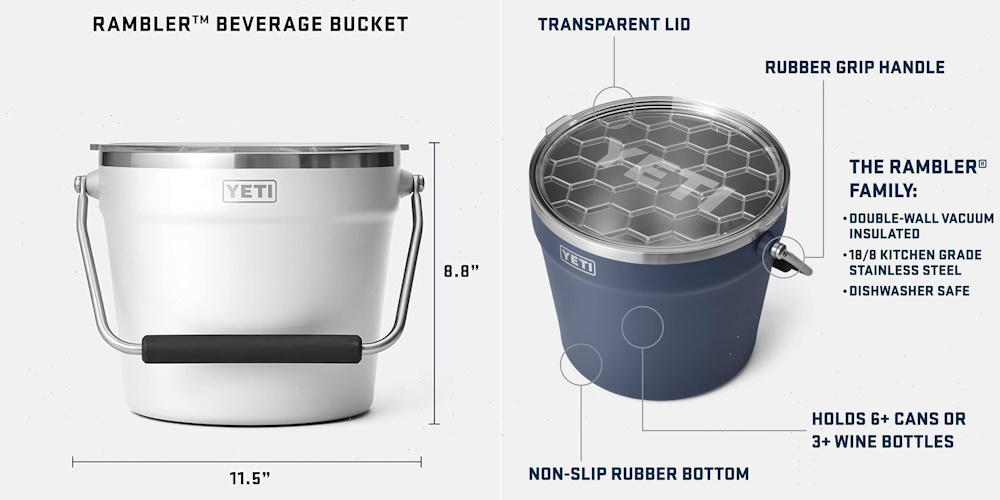 REVIEW – YETI Rambler Beverage Bucket, Double-Wall Vacuum Insulated Ice Bucket with Lid