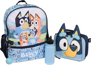 Bluey 4 Piece Backpack Set for Pre-School Girls & Boys, Kids 16" School Bag